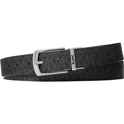 Leather Dress Belt with Buckle , male, Sizes: ONE SIZE - Michael Kors - Modalova