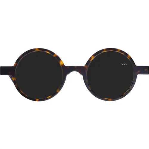 Round Bio-Acetate Sunglasses White Label , female, Sizes: 46 MM - Vava Eyewear - Modalova