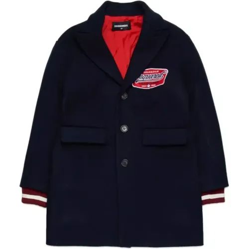 Kinder Blaue Jacke Mantel Dsquared2 - Dsquared2 - Modalova