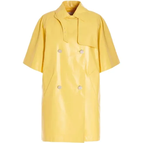 Stylish Double-Breasted Rain Coat , female, Sizes: 2XS, M - Max Mara - Modalova