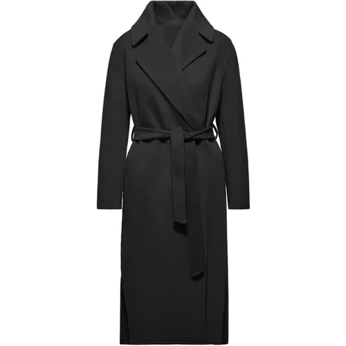 Belted Woolen Robe Coat , female, Sizes: S, L, XL, 2XL - BomBoogie - Modalova