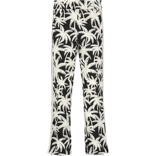 Black Trousers with Contrasting Palms Print , male, Sizes: XL - Palm Angels - Modalova