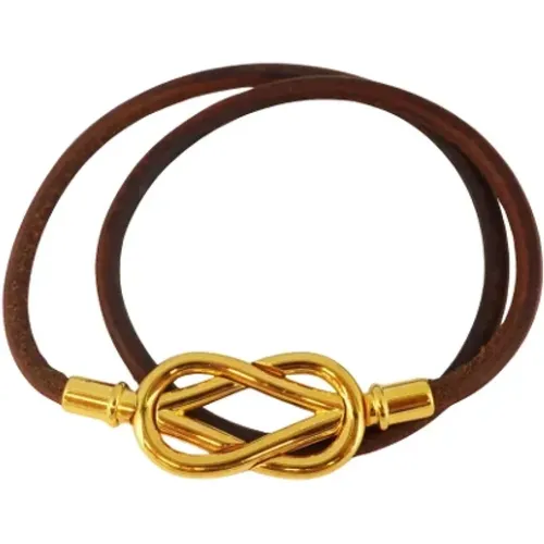 Pre-owned Leather bracelets , female, Sizes: ONE SIZE - Hermès Vintage - Modalova