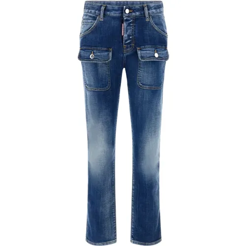Stilvolle Bequeme Gerades Jeans , Damen, Größe: XS - Dsquared2 - Modalova
