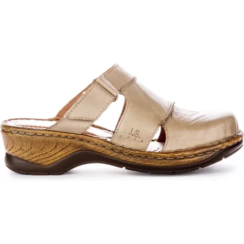 Cream Leather Sandals Capri Mule Style , female, Sizes: 7 UK - Josef Seibel - Modalova