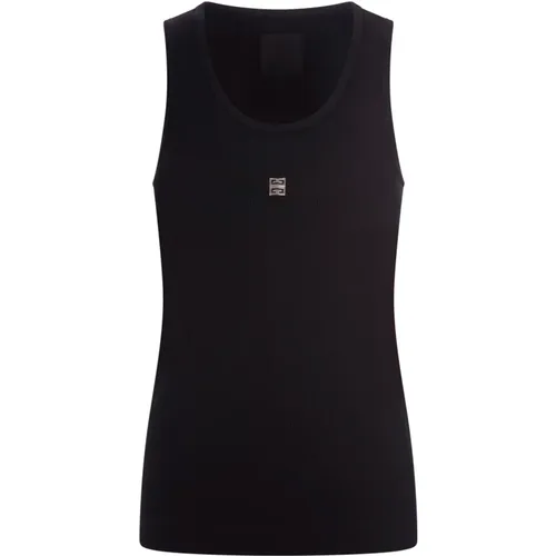 Ribbed Sleeveless Top 4G Logo , female, Sizes: M - Givenchy - Modalova