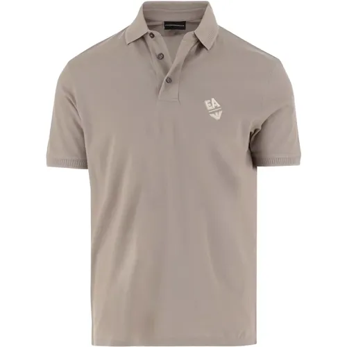 Baumwoll-Poloshirt Besticktes Logo , Herren, Größe: M - Emporio Armani - Modalova