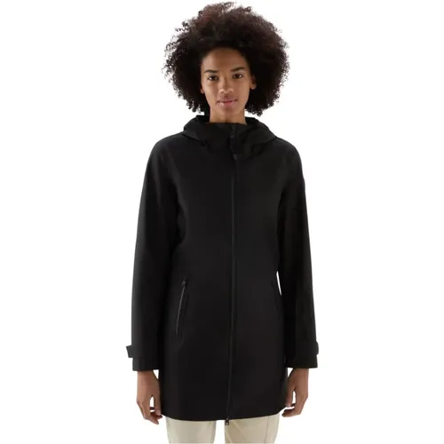 Leichte Stretch-Polyester-Parka , Damen, Größe: S - Woolrich - Modalova