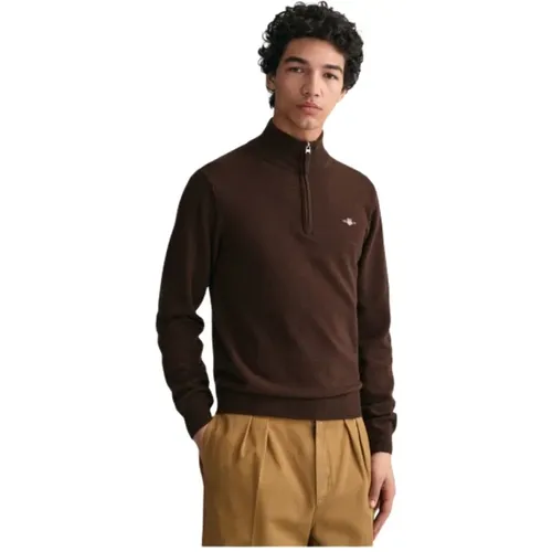 Ultra Fine Wool Half-Zip Turtleneck , male, Sizes: L, M, 2XL - Gant - Modalova