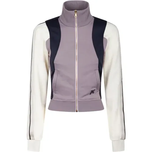 Monogram Track Jacket Lilac Black White , female, Sizes: S - Palm Angels - Modalova