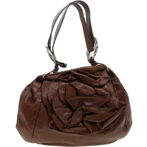 Pre-owned Leather shoulder-bags , female, Sizes: ONE SIZE - Yves Saint Laurent Vintage - Modalova