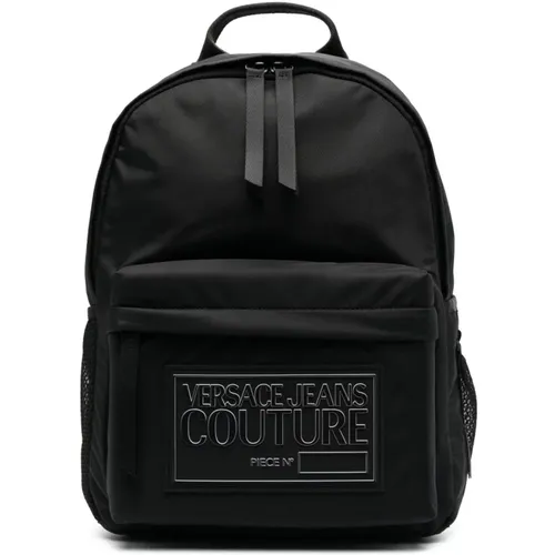 Box logo zaino backpack , male, Sizes: ONE SIZE - Versace Jeans Couture - Modalova