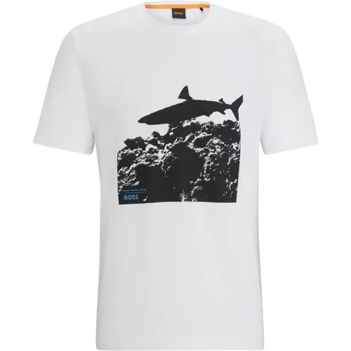 Sea Horse T-shirt , male, Sizes: 2XL, XL, 3XL, M, L - Hugo Boss - Modalova