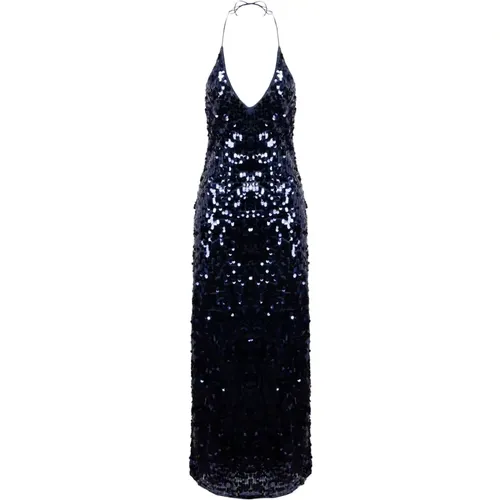 Night Sequins Long Dress , female, Sizes: L, M - Oseree - Modalova