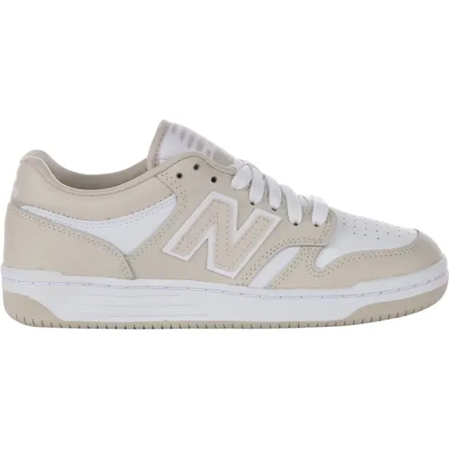 Classic Lace Up Leather Trainers White Beige , male, Sizes: 10 UK - New Balance - Modalova