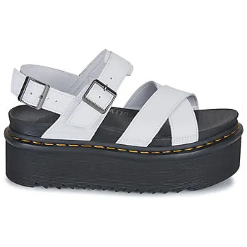 Weiße Quad Sandalen für Frauen , Damen, Größe: 41 EU - Dr. Martens - Modalova