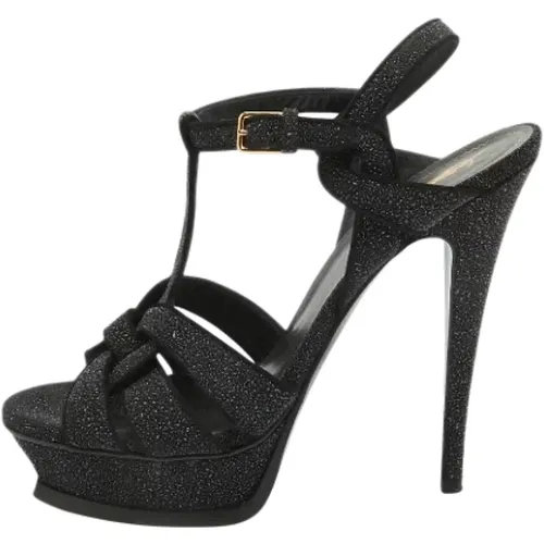 Pre-owned Suede sandals , female, Sizes: 7 1/2 UK - Yves Saint Laurent Vintage - Modalova