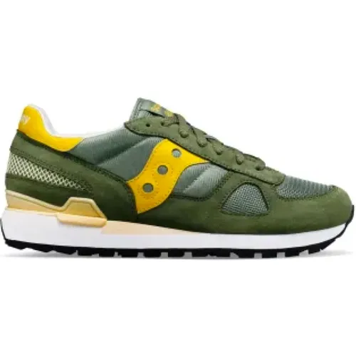 Grün/Gelb Shadow Original Sneakers , Herren, Größe: 41 EU - Saucony - Modalova