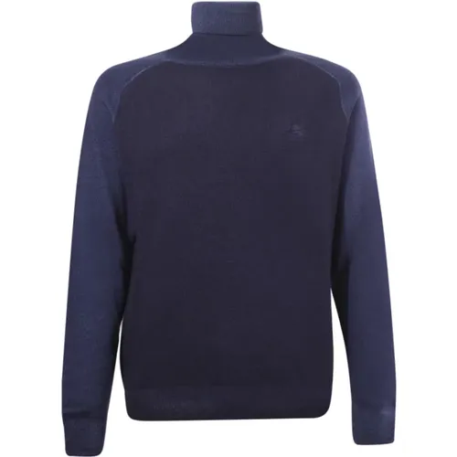 Blauer Wollpullover mit Rollkragen , Herren, Größe: 2XL - ETRO - Modalova