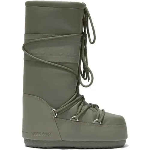 Icon Gummi Khaki Stiefel , Damen, Größe: 39 EU - moon boot - Modalova