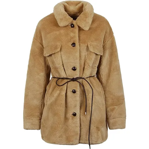 Faux Fur Coat , Damen, Größe: S - Molliolli - Modalova