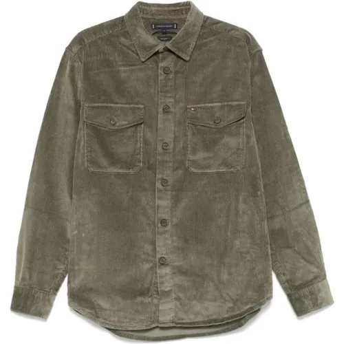 Khaki Corduroy Button-Up Hemd - Tommy Hilfiger - Modalova