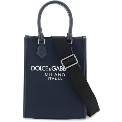 Nylon Tote Bag with Logo , male, Sizes: ONE SIZE - Dolce & Gabbana - Modalova