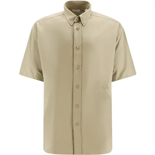 Cotton Shirt Ss24 , male, Sizes: S - Burberry - Modalova