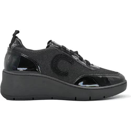 Schwarze Sneakers mit Stil Mm4893002 , Damen, Größe: 35 EU - Cinzia Soft - Modalova