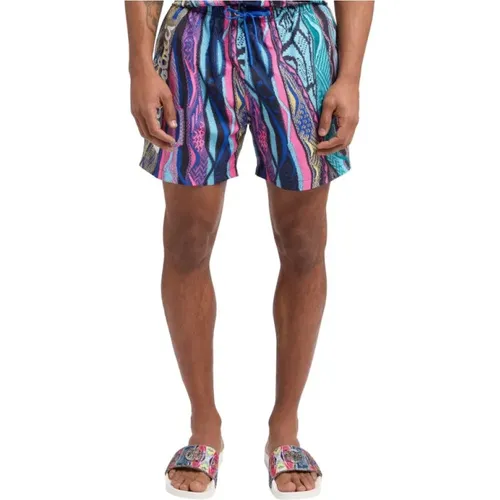 Mens Swim Shorts with Logo Print , male, Sizes: L, XL - carlo colucci - Modalova