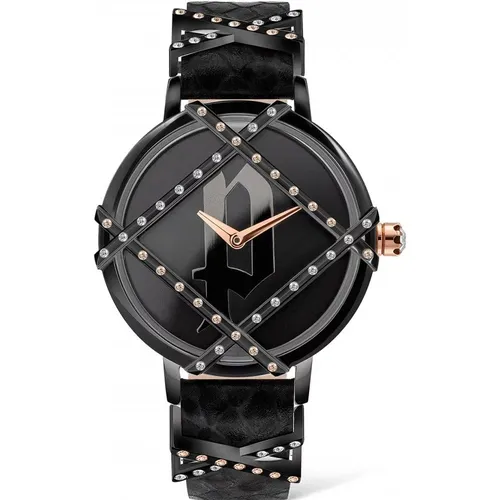 Stylish Leather Watch Rila , male, Sizes: ONE SIZE - Police - Modalova