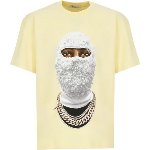 Gelbes Baumwoll-T-Shirt mit Druck - IH NOM UH NIT - Modalova