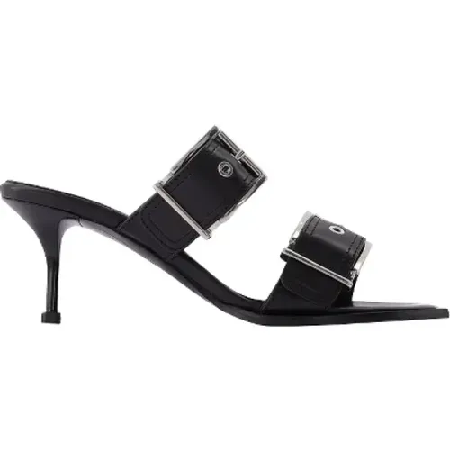 Biker-style Leather Sandals , female, Sizes: 6 UK, 4 UK - alexander mcqueen - Modalova