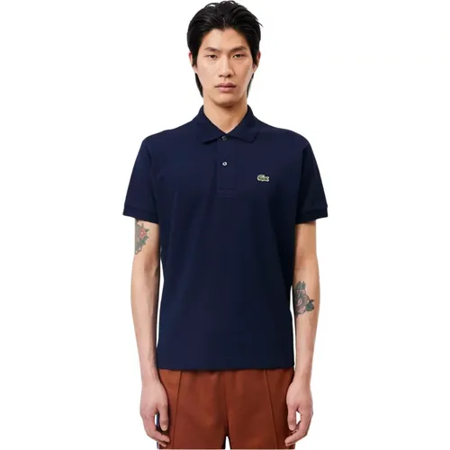 Blaues Piqué Polo Shirt , Herren, Größe: XL - Lacoste - Modalova