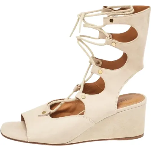 Pre-owned Suede sandals , female, Sizes: 7 UK - Chloé Pre-owned - Modalova