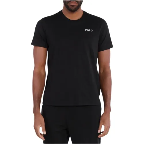 Schwarzes Logo Baumwoll T-Shirt , Herren, Größe: XS - Ralph Lauren - Modalova