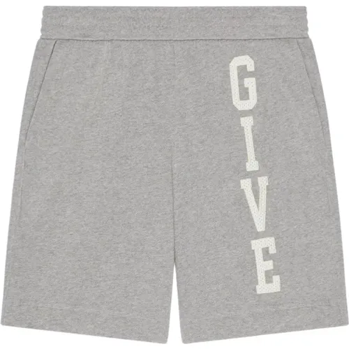 Graue Fleece Bermuda Shorts , Herren, Größe: M - Givenchy - Modalova