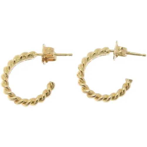 Pre-owned Gold earrings , female, Sizes: ONE SIZE - Tiffany & Co. Pre-owned - Modalova