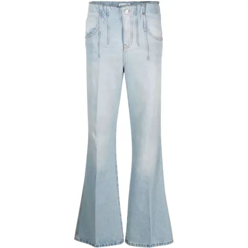 Zerrissene Flared Jeans in Hellblau - Victoria Beckham - Modalova