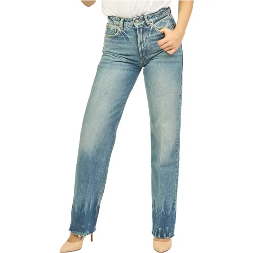Pocket-Jeans mit Knopf und Reißverschluss , Damen, Größe: W27 - Hugo Boss - Modalova