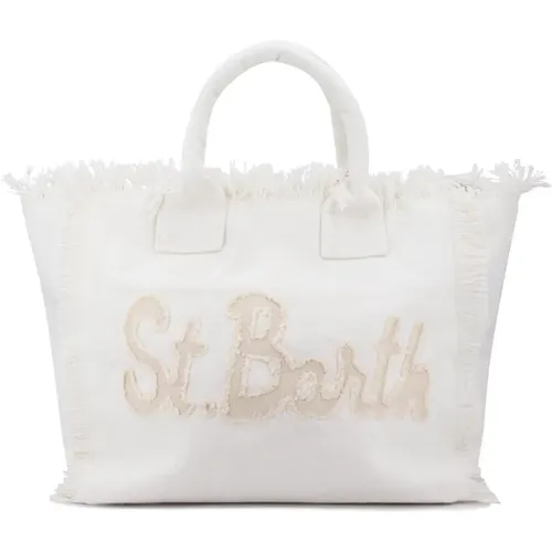 Canvas Shoulder Bag with Logo Patch , female, Sizes: ONE SIZE - MC2 Saint Barth - Modalova