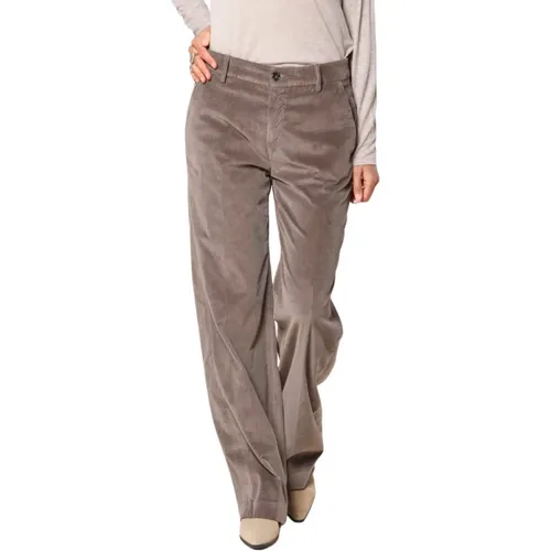 Samt Corduroy Straight Fit Chino Hose , Damen, Größe: 3XS - Mason's - Modalova