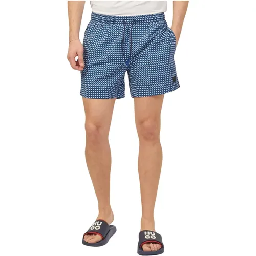 Blue Quick Dry Swim Shorts , male, Sizes: 2XL, M, L, XL - Hugo Boss - Modalova