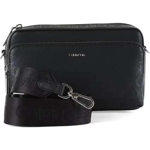 Eco Leather Shoulder Bag with Front Logo Motif , female, Sizes: ONE SIZE - Calvin Klein - Modalova
