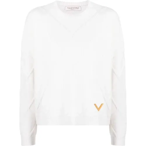 VGold wool jumper , female, Sizes: S - Valentino - Modalova