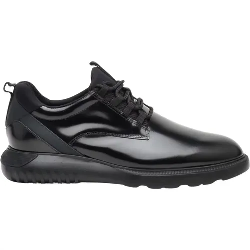 Brushed Leather Sneakers in , male, Sizes: 6 1/2 UK - Hogan - Modalova