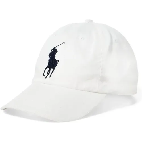 Weiße Kappe mit aufwendiger Satinstickerei - Polo Ralph Lauren - Modalova