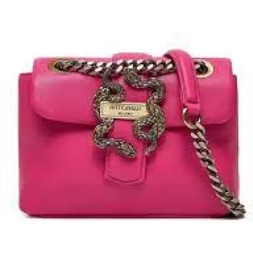 Fuchsia Shoulder Bag with Iconic Snake Logo , female, Sizes: ONE SIZE - Just Cavalli - Modalova