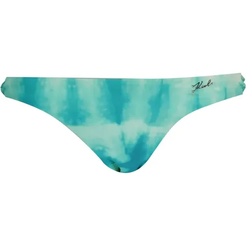 Blaue hoch taillierte Strandbikinihosen , Damen, Größe: XS - Karl Lagerfeld - Modalova