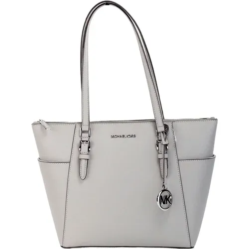 Charlotte Perlgrau Leder Tote Tasche - Michael Kors - Modalova